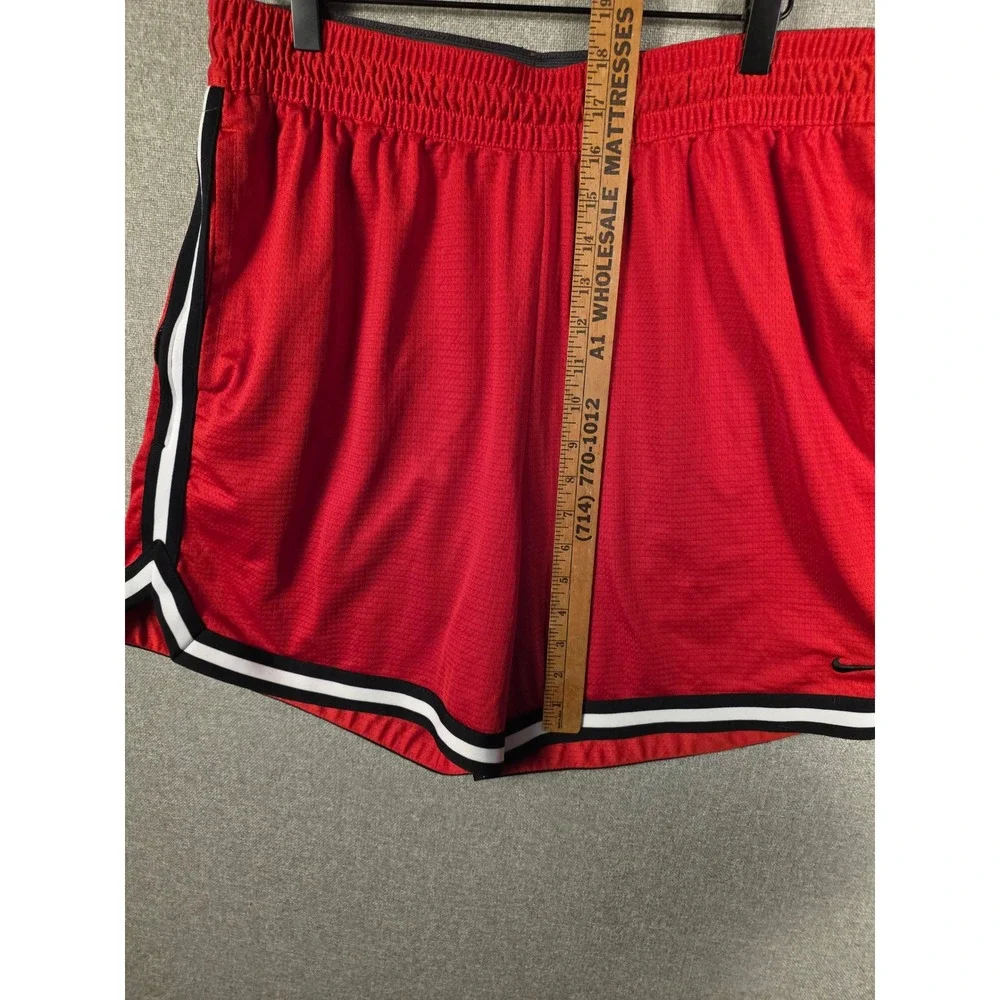 Nike Dri-FIT Mesh Basketball Shorts Red Black White Striped FV4933-657 Mens XL